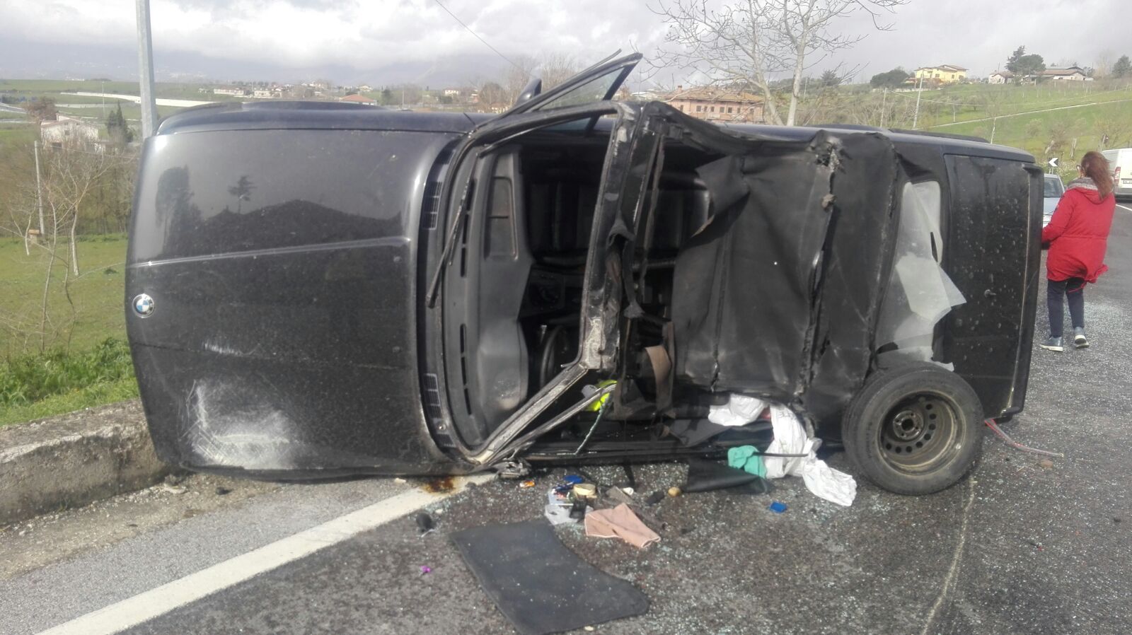 Pietrelcina| Auto si ribalta lungo la ex Statale 212