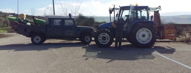 Pietrelcina| Arriva il Papa, operai della Provincia a lavoro