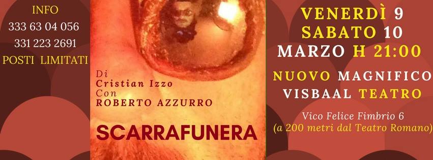 Benevento| L’attore Roberto Azzurro in scena al Magnifico Visbaal