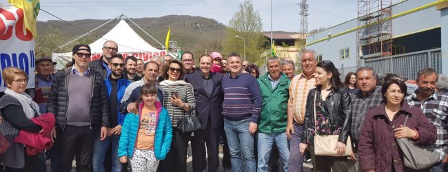 Sassinoro| Continua il presidio contro impianto di compostaggio.Visita dei Mastella