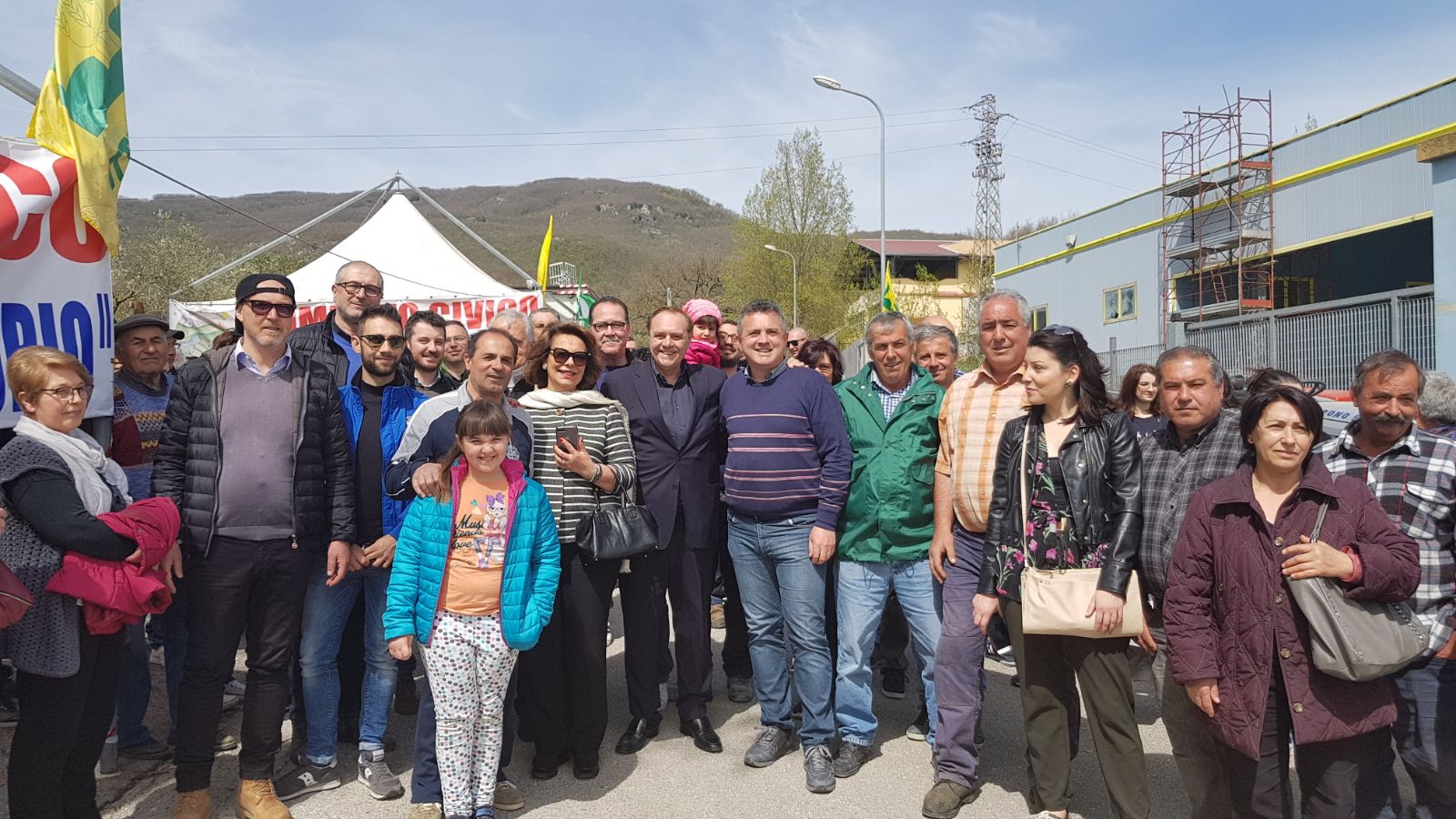 Sassinoro| Continua il presidio contro impianto di compostaggio.Visita dei Mastella