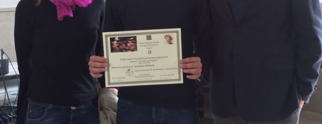 Benevento| “Lettori di Virgilio”, riconoscimento all’alunno Goglia del Liceo Giannone