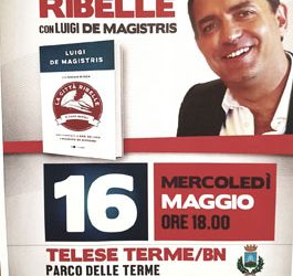 Telese Terme| “La città ribelle-il caso Napoli”, De Magistris presenta il suo libro