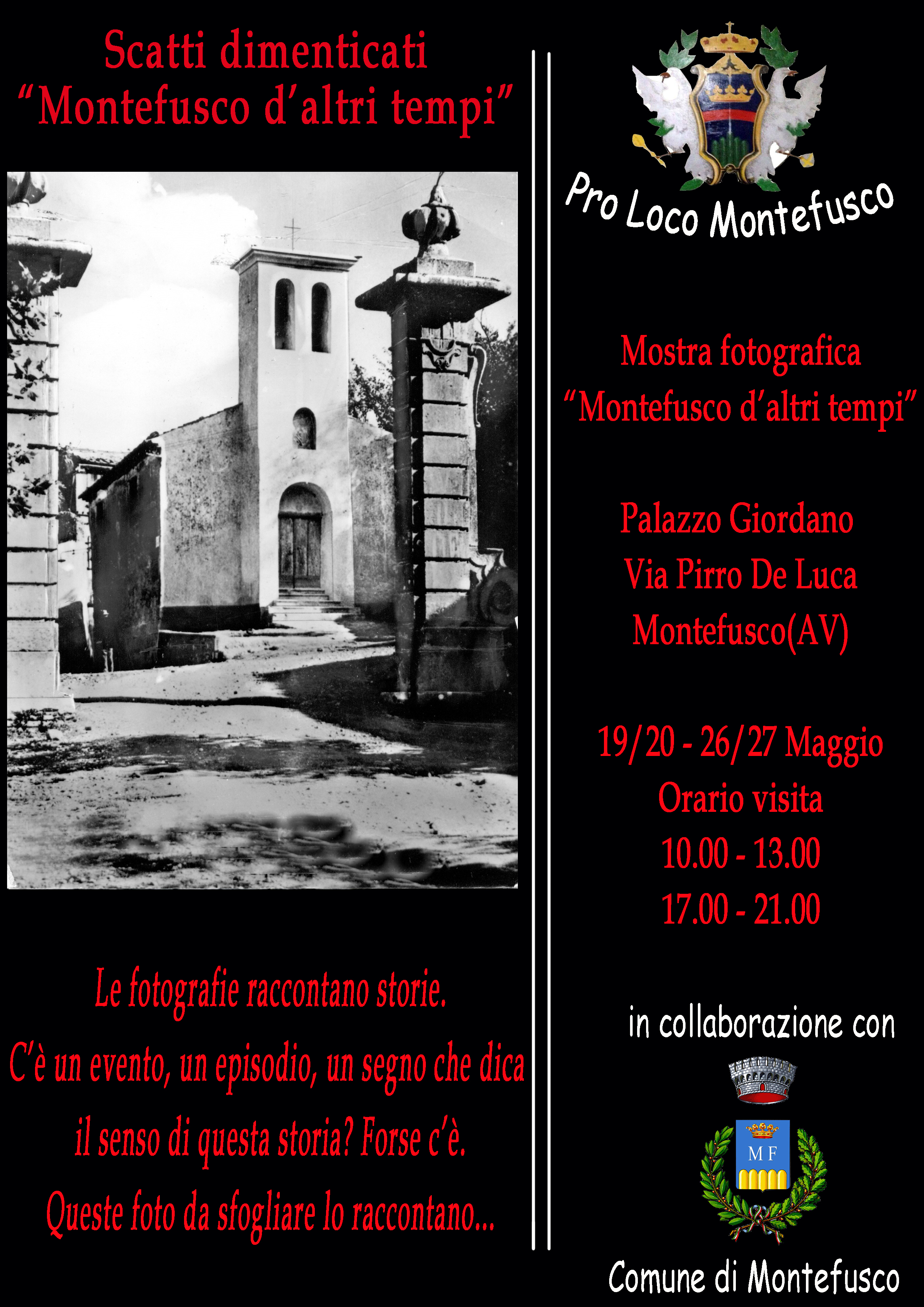 “Montefusco d’altri tempi”, mostra fotografica a palazzo Giordano