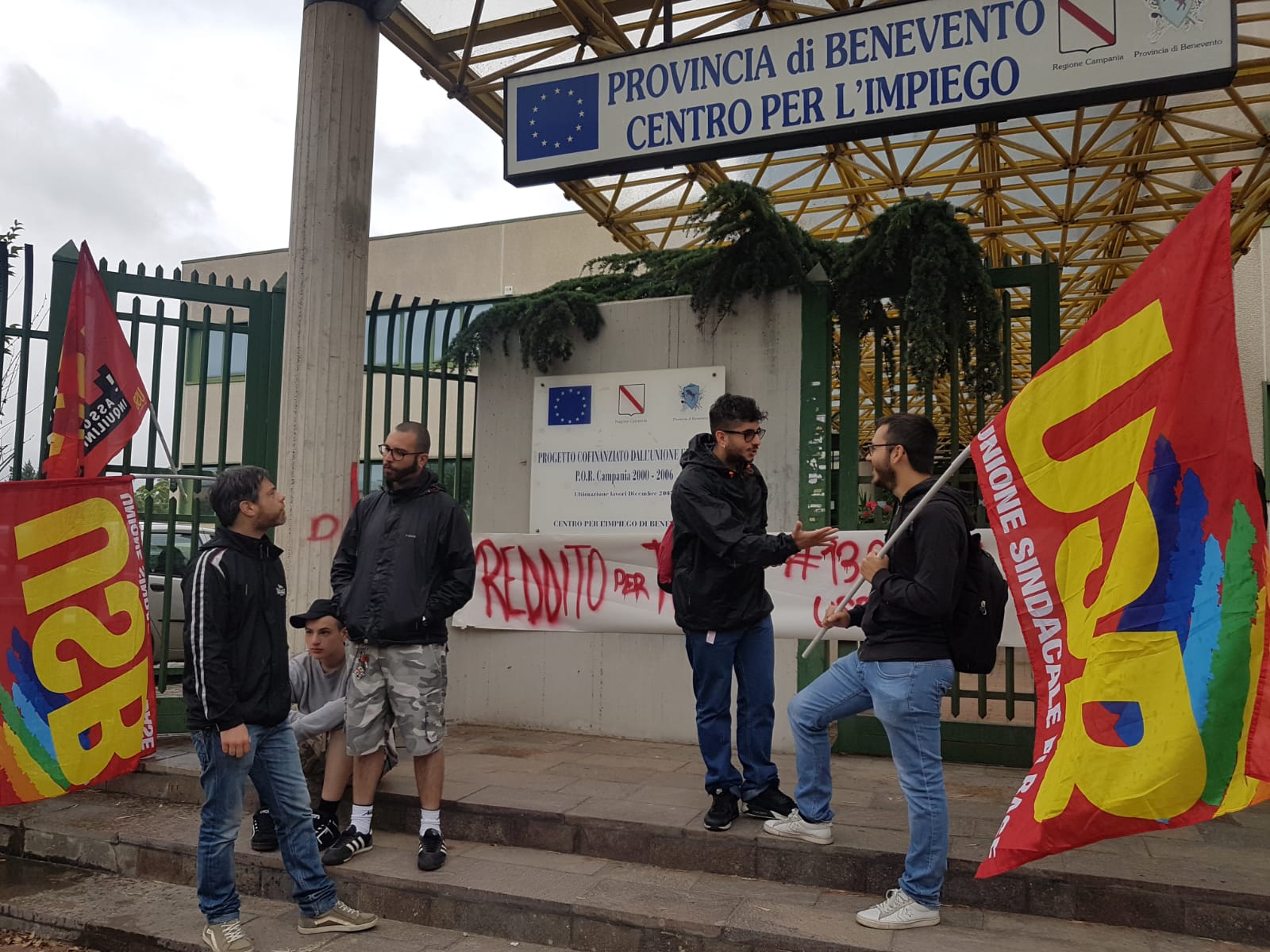 Benevento| Usb, presidio dinanzi il Centro per l’Impiego