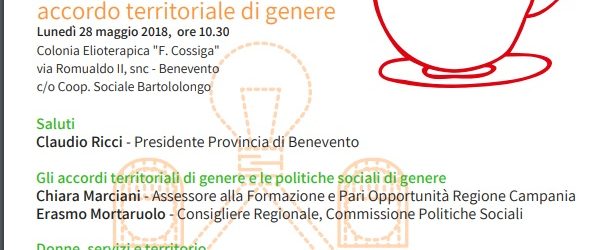 Benevento| “Caffè di progetto” per “Women@Work”, lunedì appuntamento alla Colonia Elioterapica