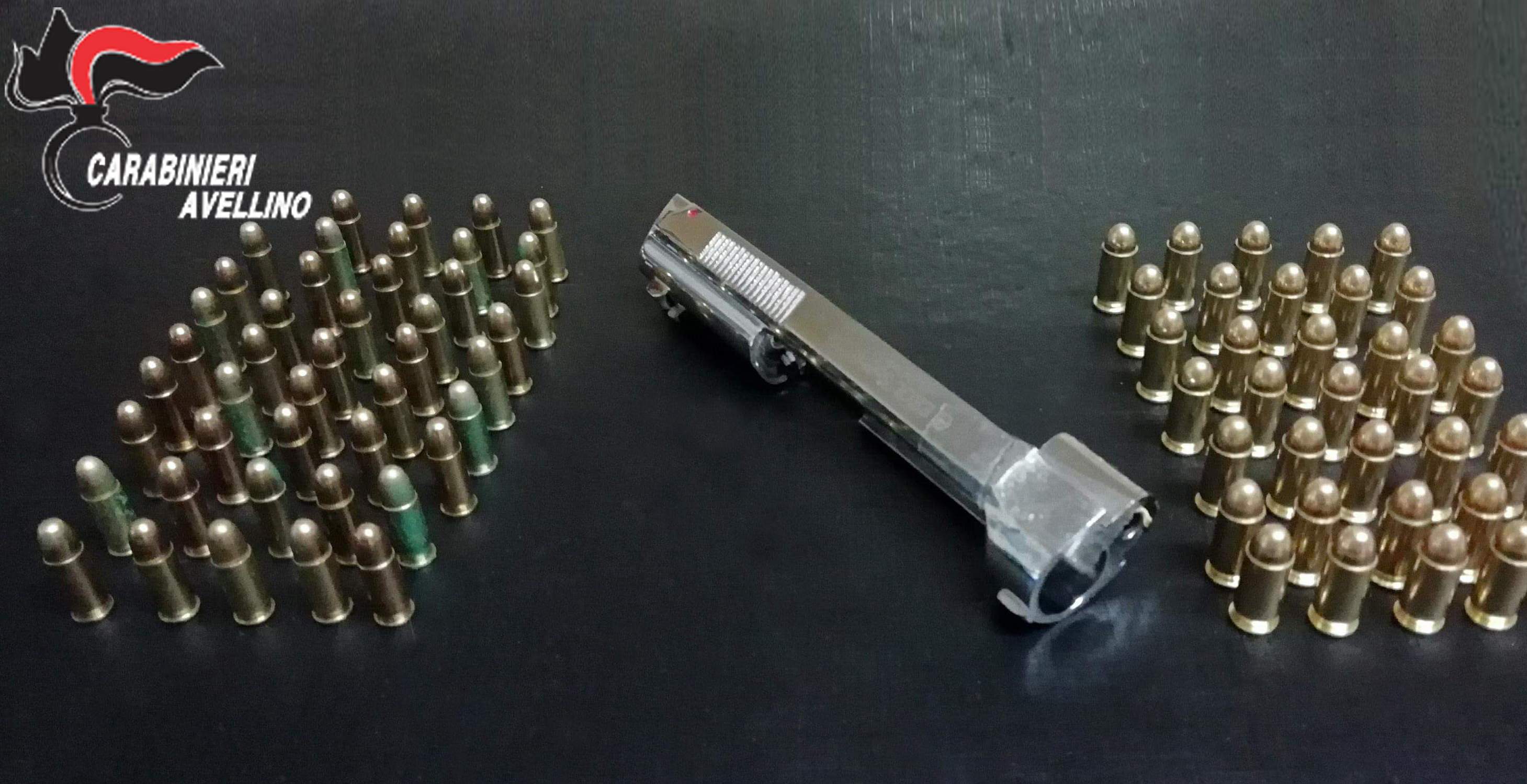 Montoro| Munizioni e parti di una pistola nascoste in casa, denunciato 45enne
