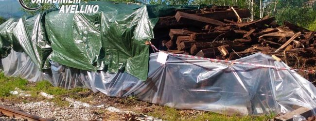 Montefalcione| Traversine al creasoto, sequestrata area di Ferrovie dello Stato