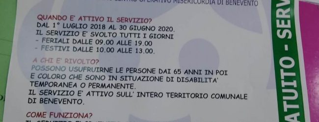 Benevento| Comune e Misericiordia: ecco “taxi farmaco”