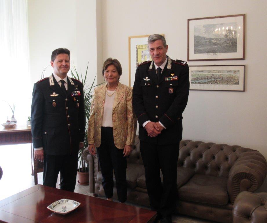 Benevento| Il Generale di Brigata Mario Cinque Comandante Legione Campania in visita di Commiato