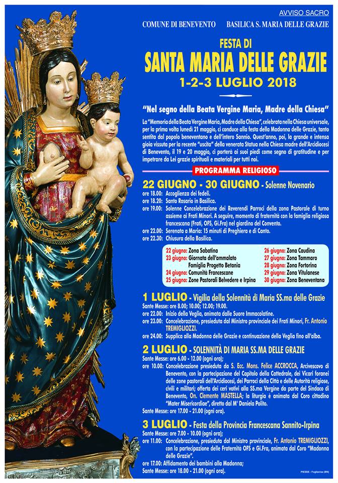 Benevento| Al via il novenario in onore della Madonna delle Grazie