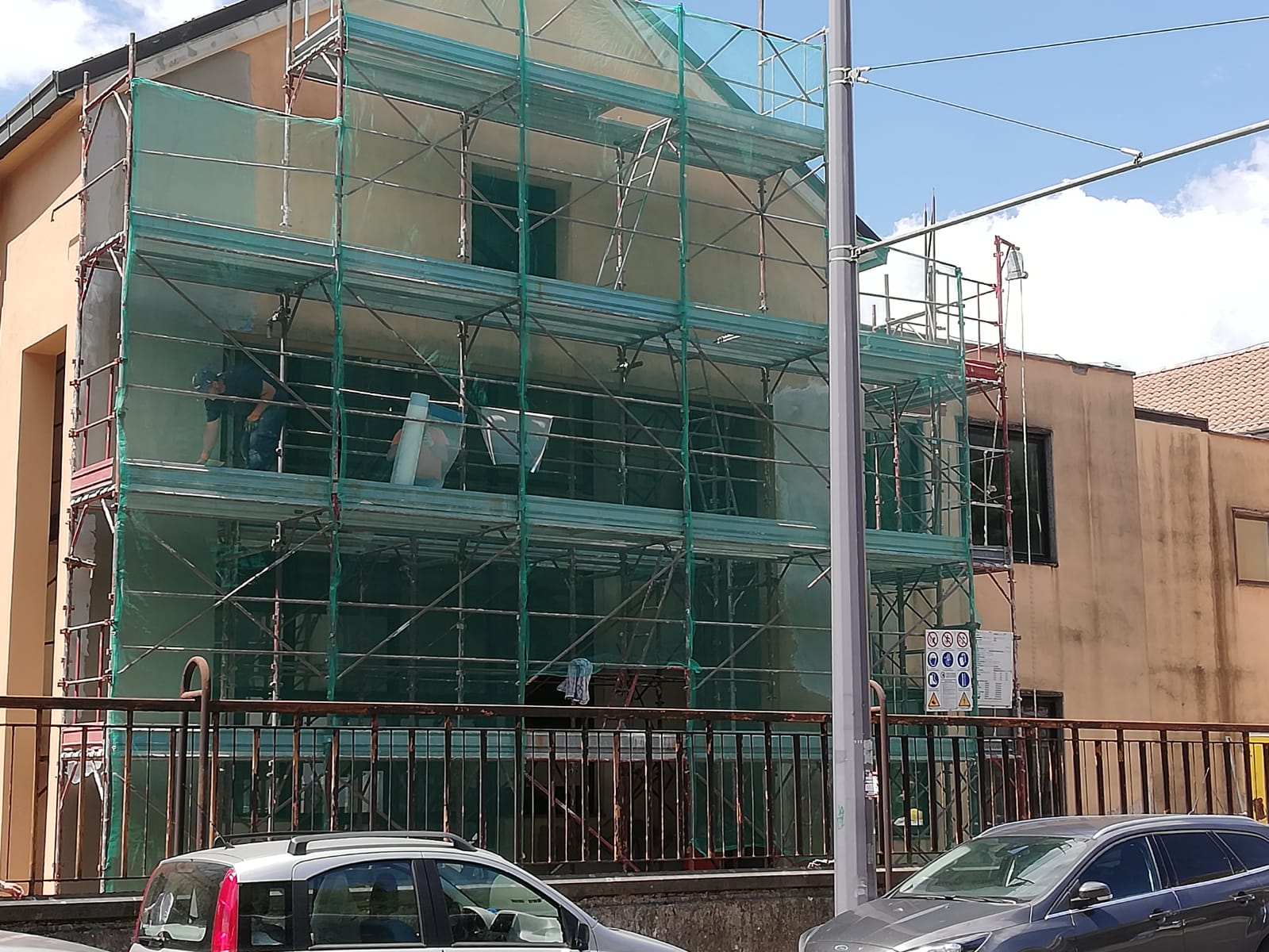 Avellino| L’intonaco cade a pezzi, avviati i lavori sulla facciata del Conservatorio