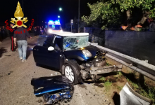 Montemiletto| Incidente a contrada San Giovanni: 5 giovani feriti e 2 auto distrutte