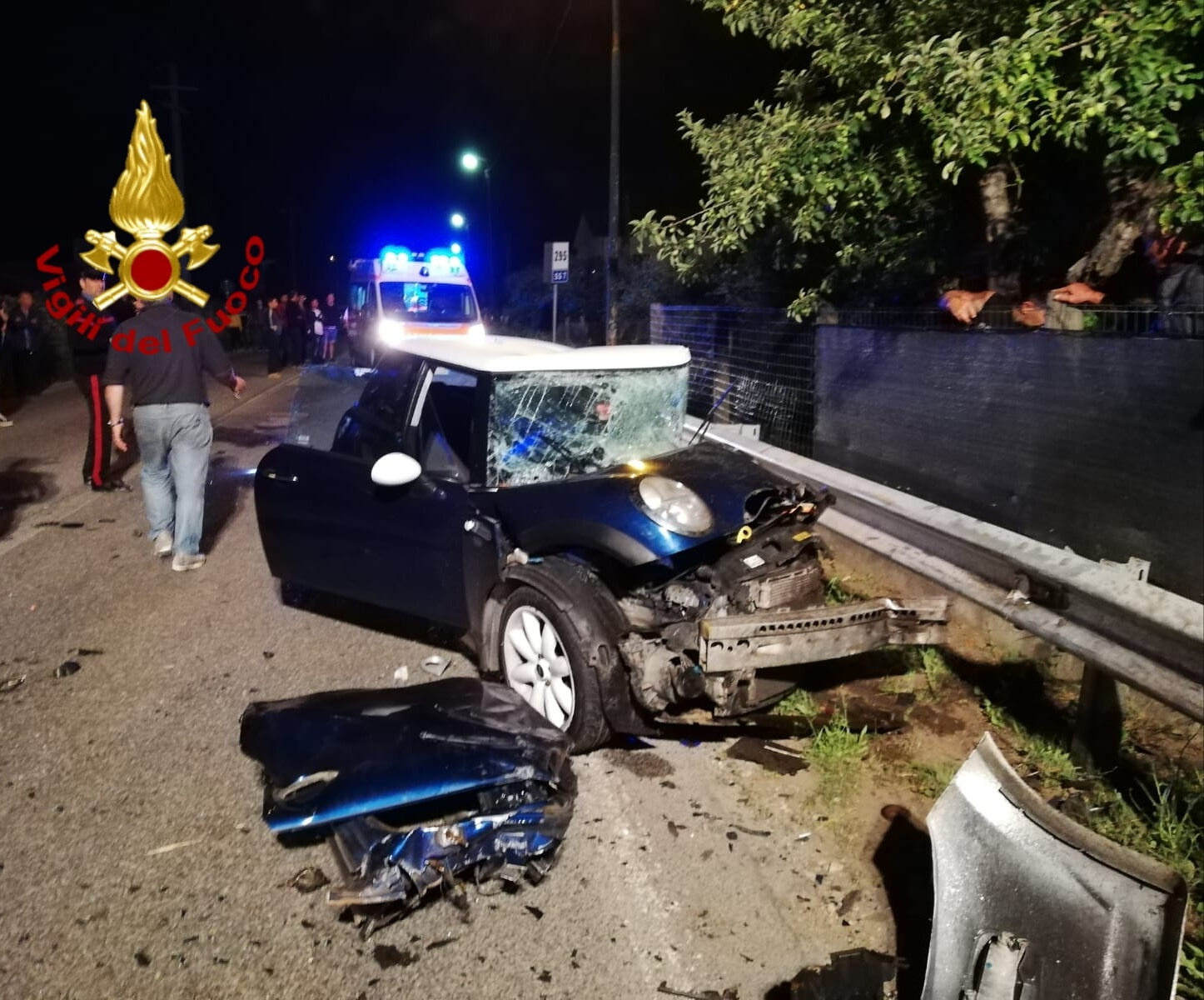 Montemiletto| Incidente a contrada San Giovanni: 5 giovani feriti e 2 auto distrutte