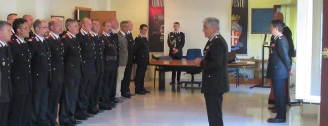 Benevento| All’Arma dei Carabinieri la visita del Generale Vittorio Tomasone