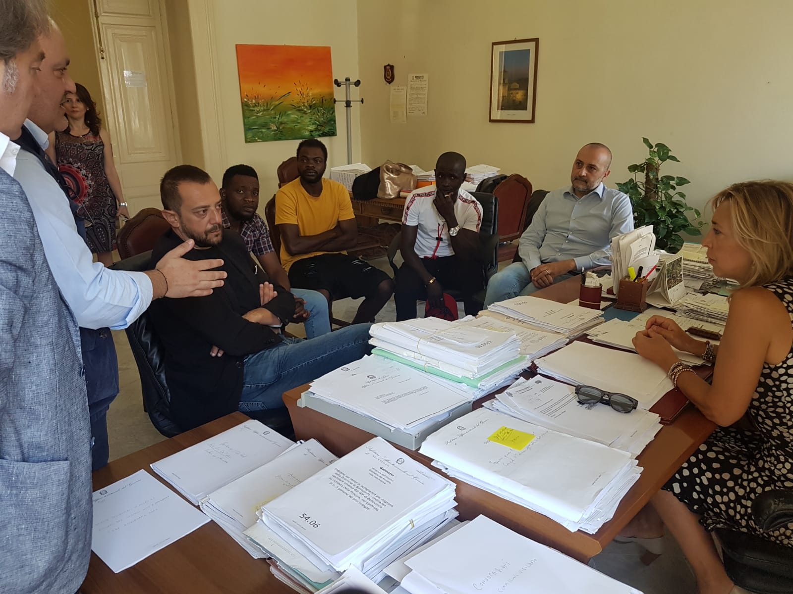 Benevento| Migranti in Prefettura per dire no al trasferimento