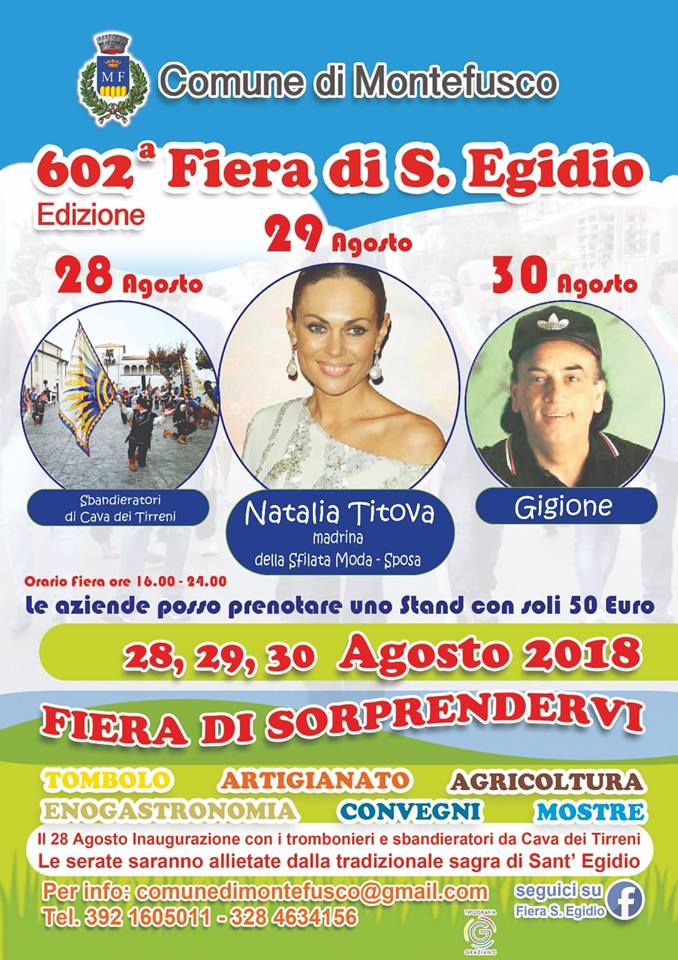 Montefusco| Fiera di S.Egidio: fervono i preparativi per la 602^ edizione
