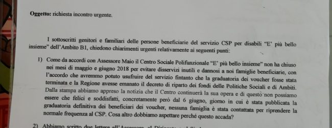 Benevento| Il centro “E’ piu’ bello insieme” risponde a Verdicchio