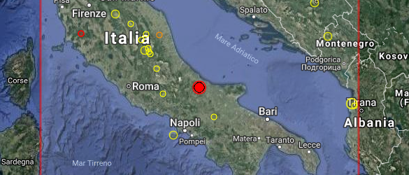 Benevento| Nuova forte scossa di terremoto in Molise