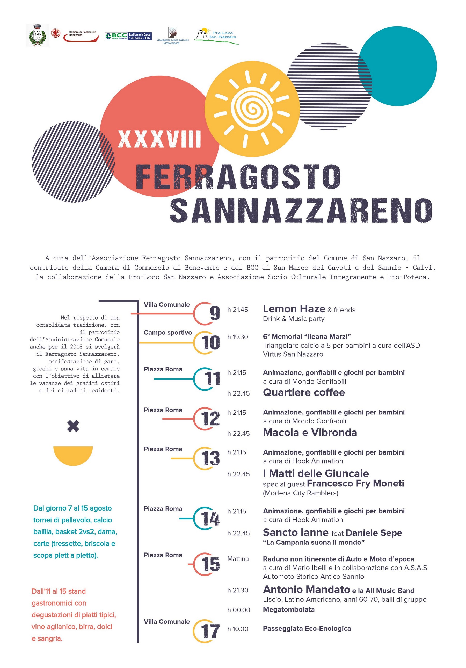 San Nazzaro| Tutto pronto per il “Ferragosto Sannazareno”