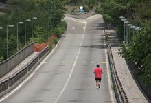 Benevento| Podista solitario su ponte chiuso