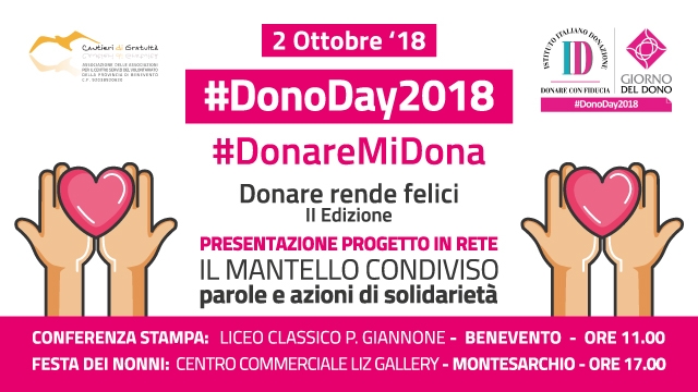 Benevento| Dono Day 2018: martedì gli eventi targati CESVOB