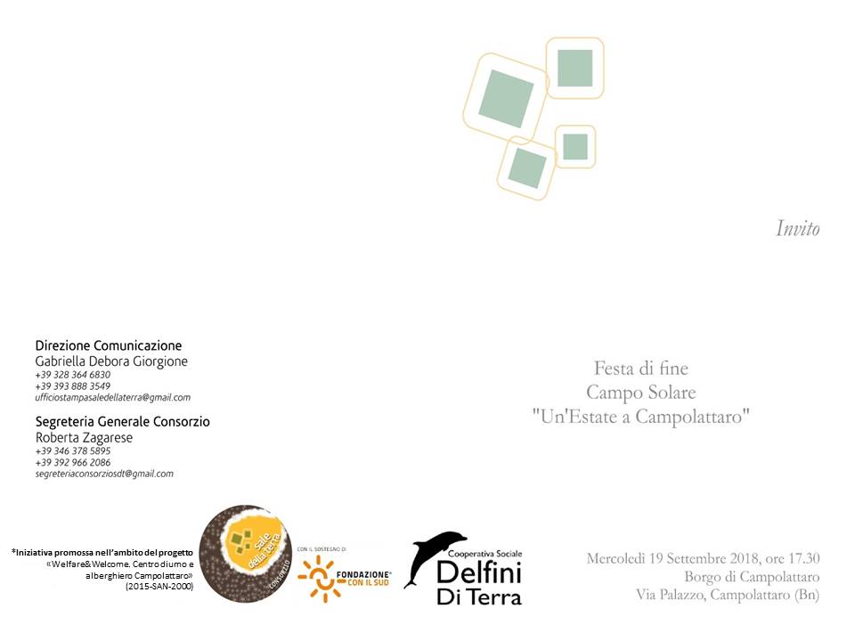 Campolattaro| “Un’estate a Campolattaro” termina con la festa di fine Campo solare.