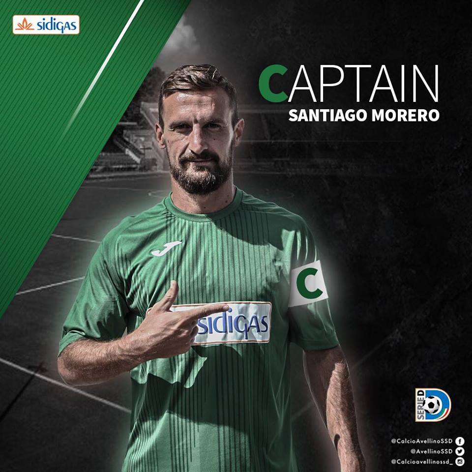 Avellino, stiramento di secondo grado per Morero: 20 giorni di stop