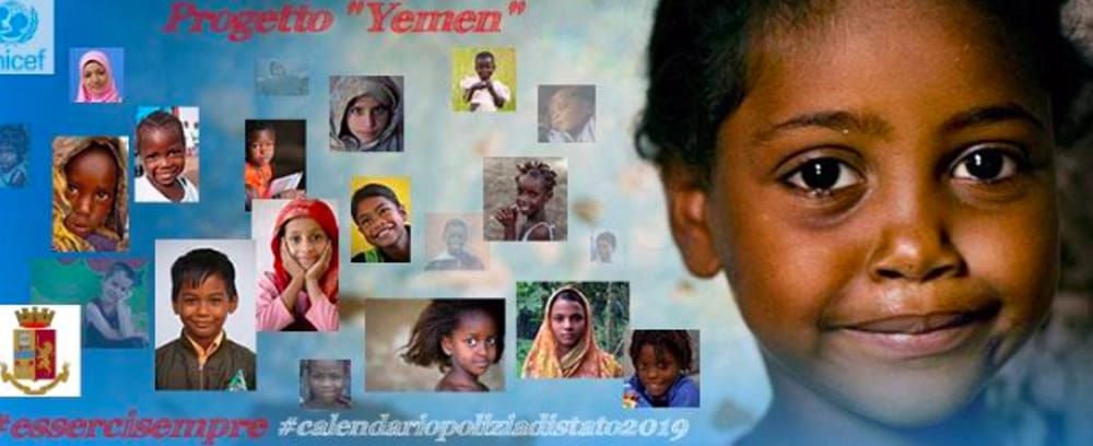 Calendario della Polizia di Stato 2019 per il progetto Unicef “Yemen”