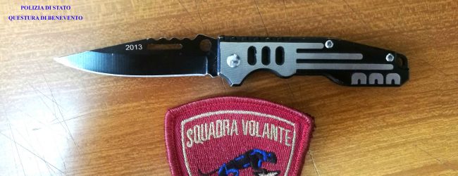 Telese Terme| Trovato in possesso di un coltello a Telese Terme, pluripregiudicato denunciato dalla Polizia di Stato