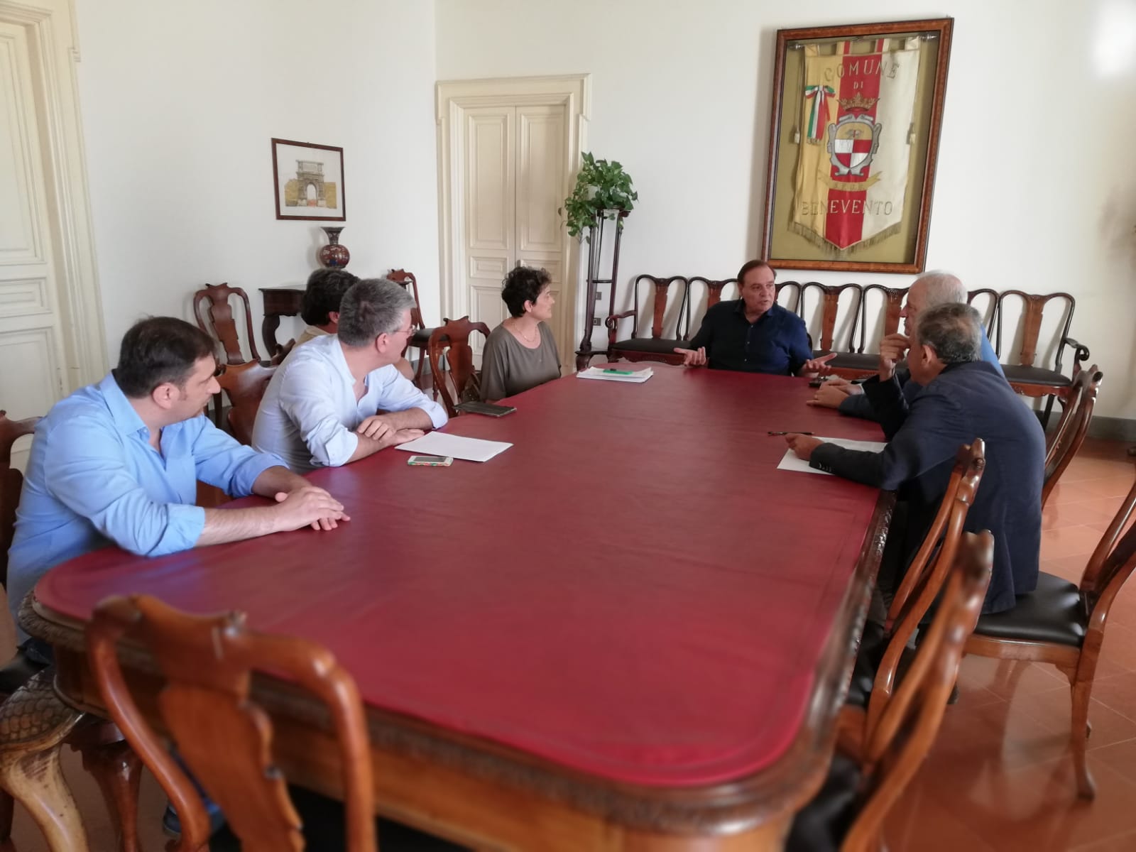 Benevento| Riunione a Palazzo Mosti per aggiornamento su Piano Borea. Avviata la procedura di travaso del percolato e di apposizione dei teli sugli invasi