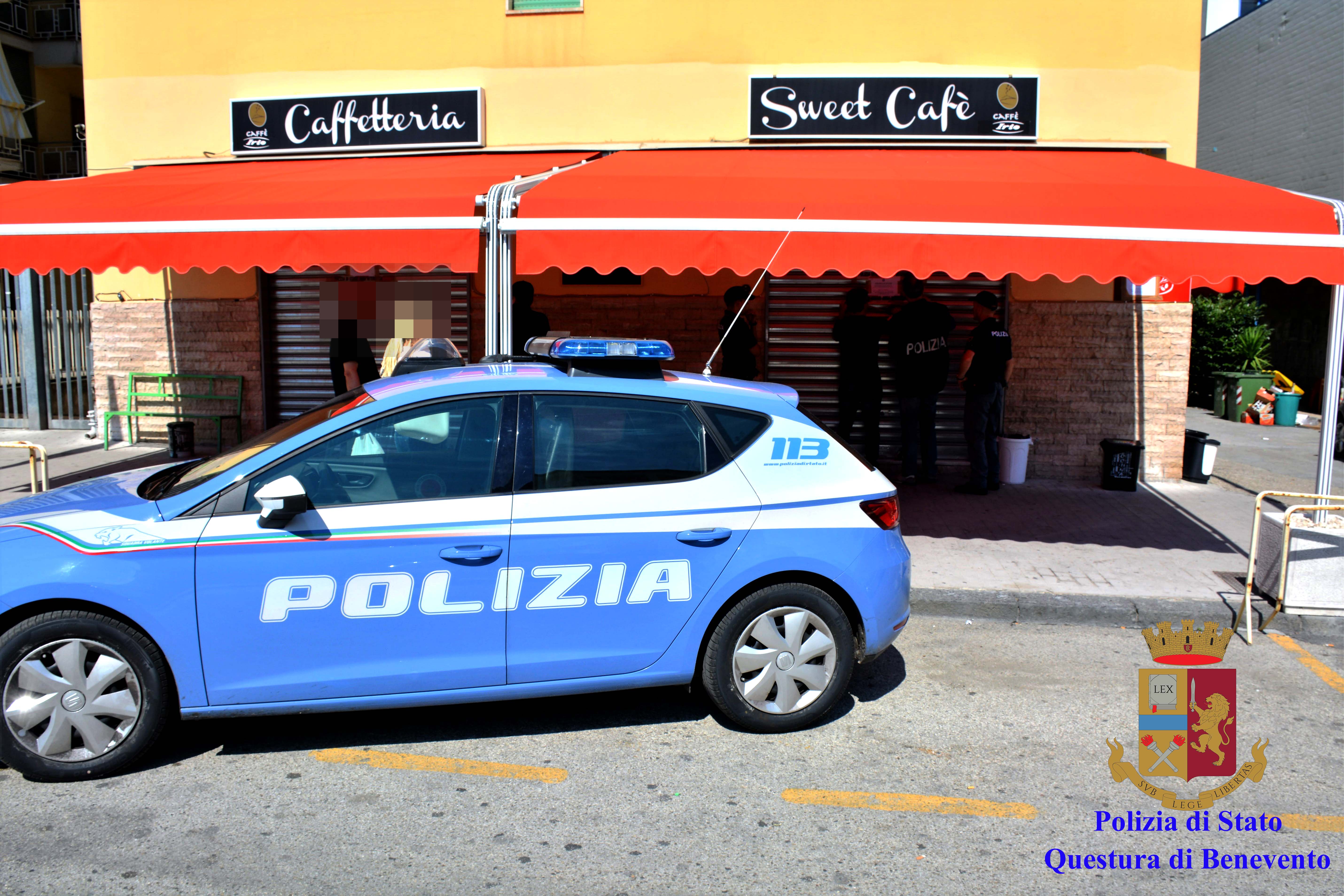 Benevento| Sweet Cafè, Polizia sospende attività per un mese