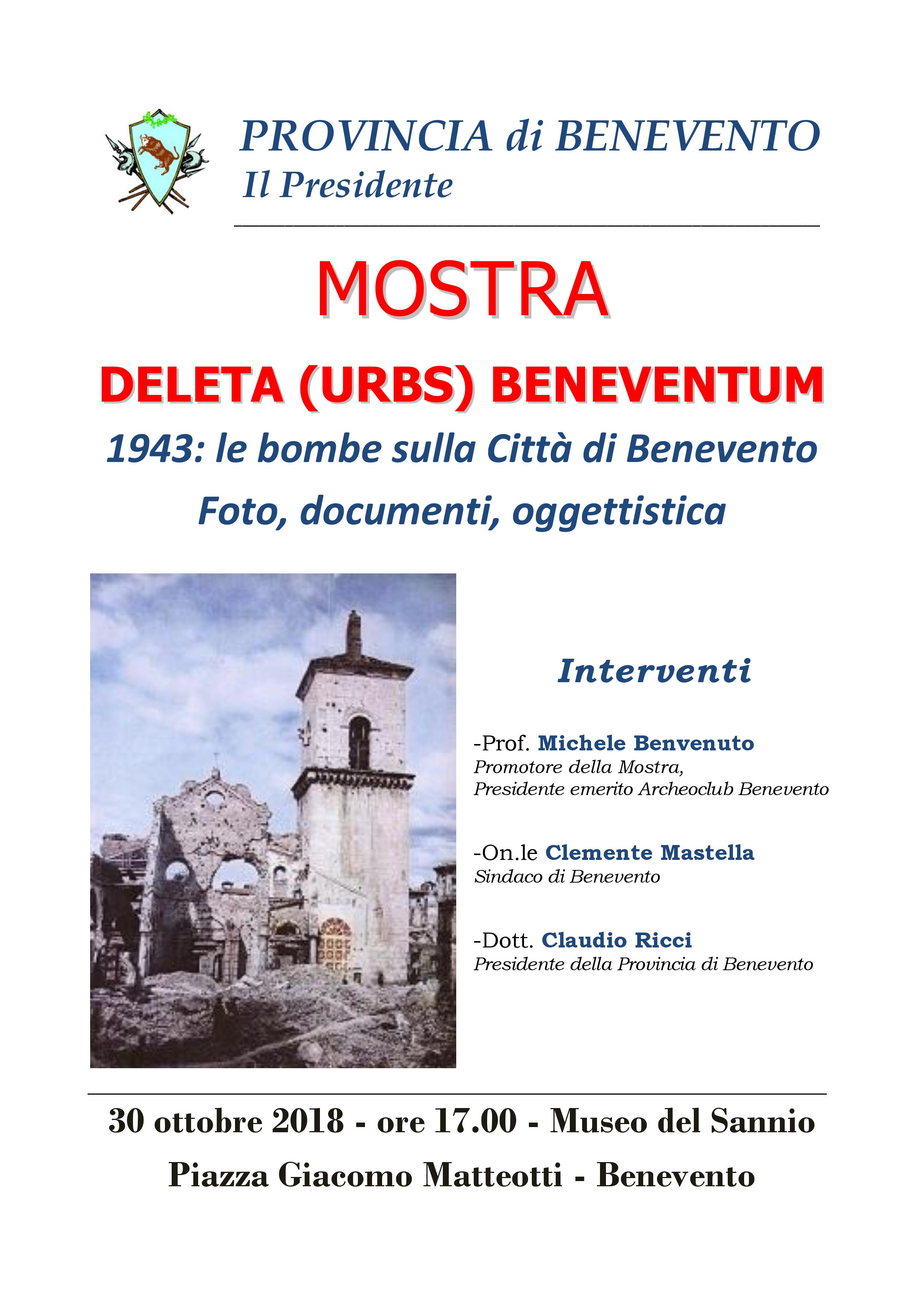 Benevento| Al Museo del Sannio la mostra “Deleta Urbs Beneventum”