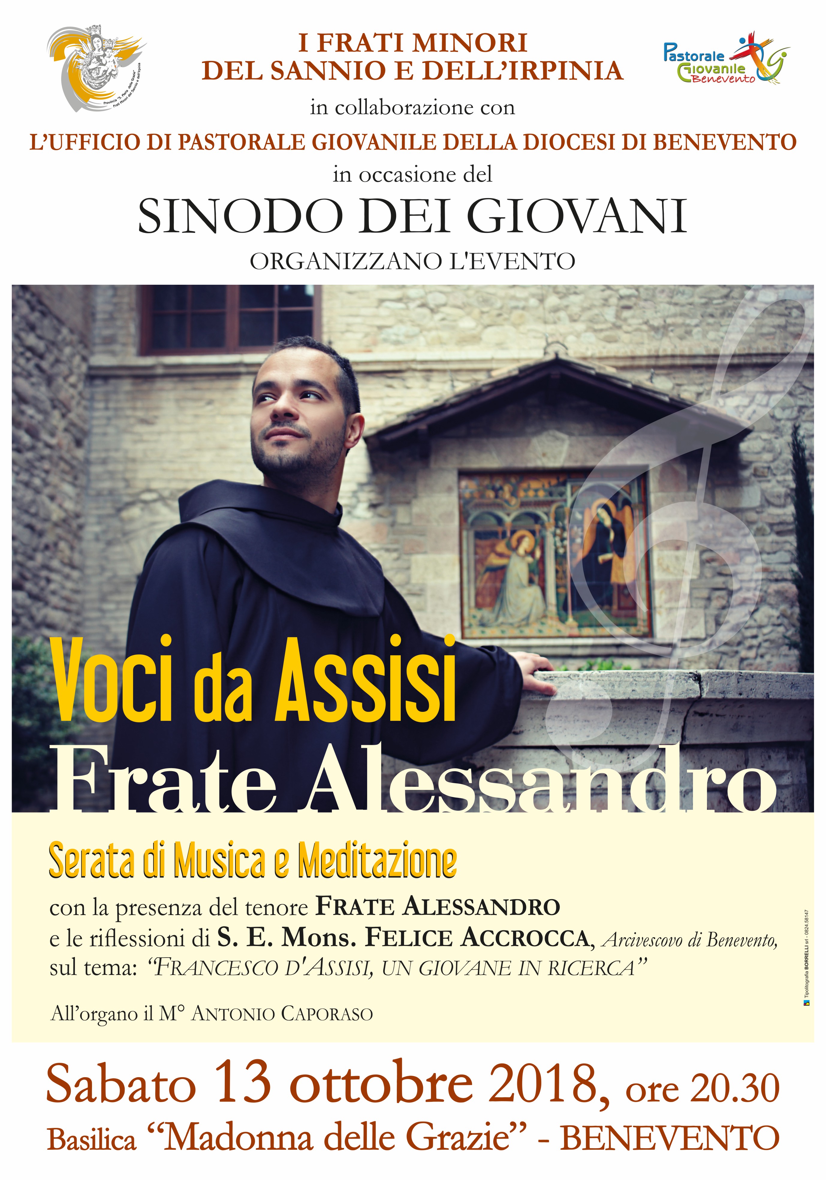 Benevento| Alla Madonna delle Grazie “Voci da Assisi”con fra Alessandro Brustenghi e Mons. Felice Accrocca
