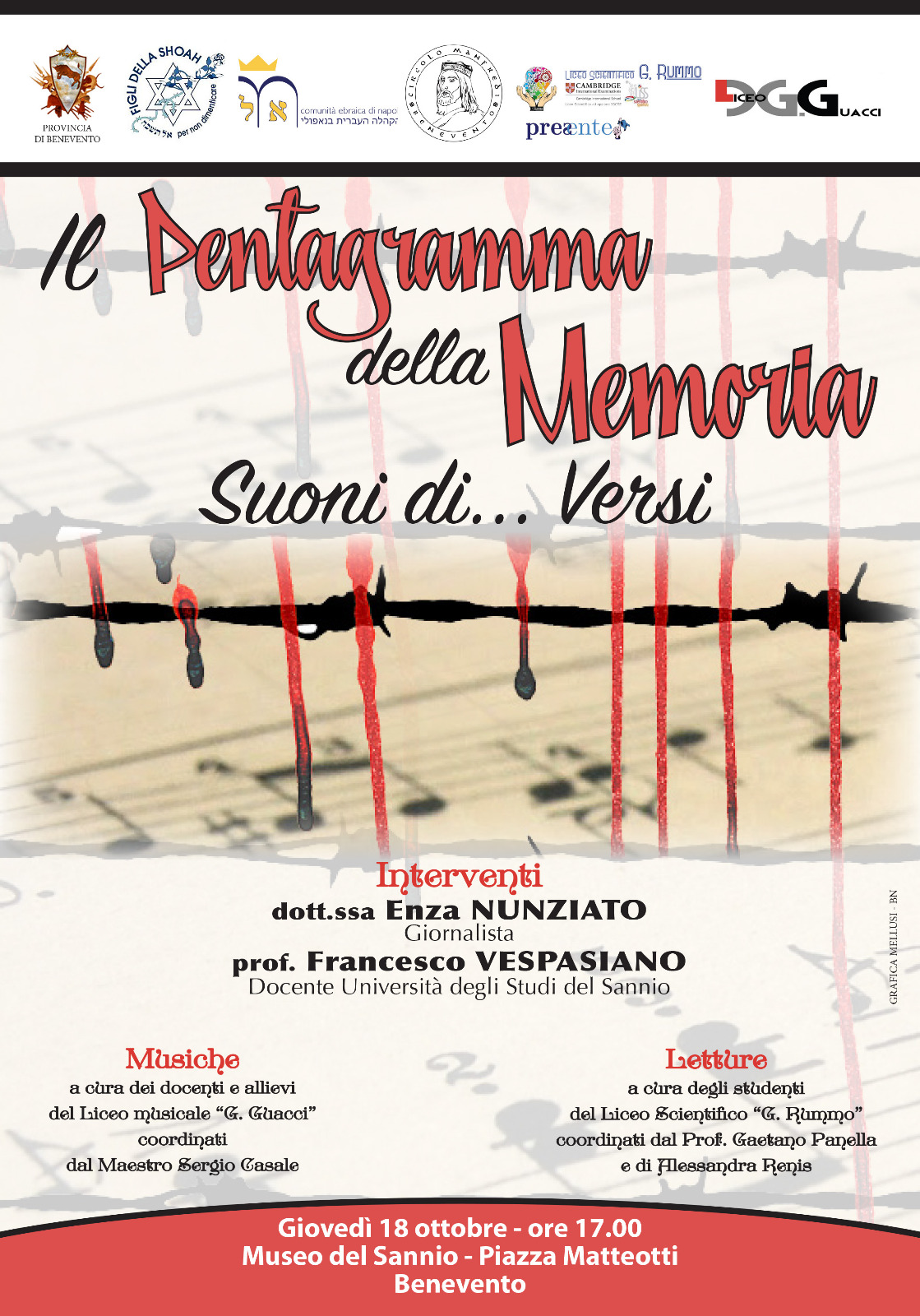 Benevento| Al Museo del Sannio la manifestazione “Il pentagramma della Memoria”