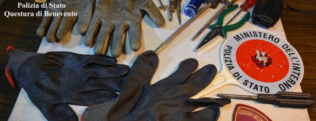Benevento| Trovato in possesso di  cacciaviti, torcia e altri strumenti atti allo scasso Pregiudicato napoletano denunciato dalla Polizia di Stato