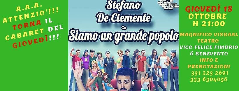 Benevento| Magnifico Visbaal Teatro,giovedi appuntamento con “Siamo un grande popolo”
