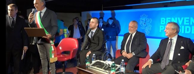 Solopaca abbraccia il Patron del Napoli Aurelio De Laurentiis