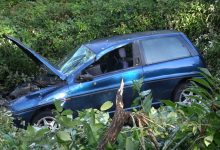 Sant’Angelo a Cupolo| Auto in una scarpata