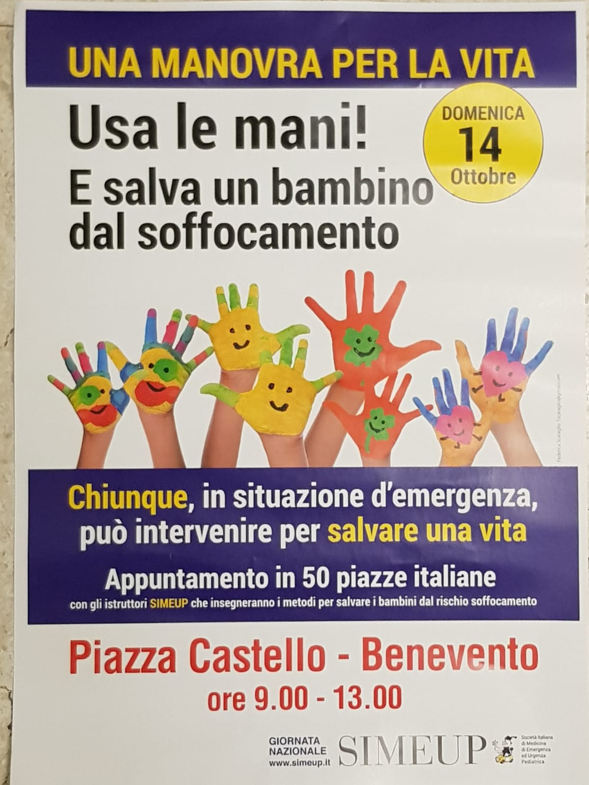 Benevento| “Una manovra per la vita” domenica a Piazza Castello