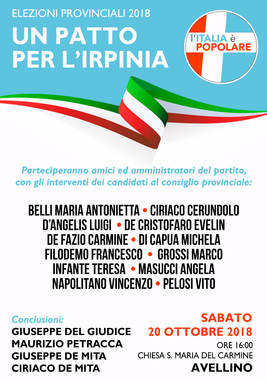 Avellino| Un patto per l’Irpinia, sabato il dibattito organizzato dai popolari