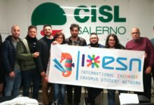 Importante sinergia tra la Cisl Giovani di Salerno e la ESN Salerno per lo sviluppo della città.