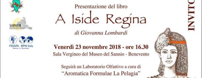 Benevento| Proloco Samnium: presentazione del volume “A Iside Regina”