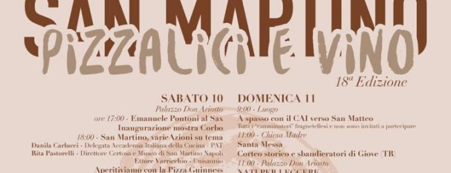 Fragneto L’Abate| San Martino,pizza alici e vino: il 10 e 11 novembre