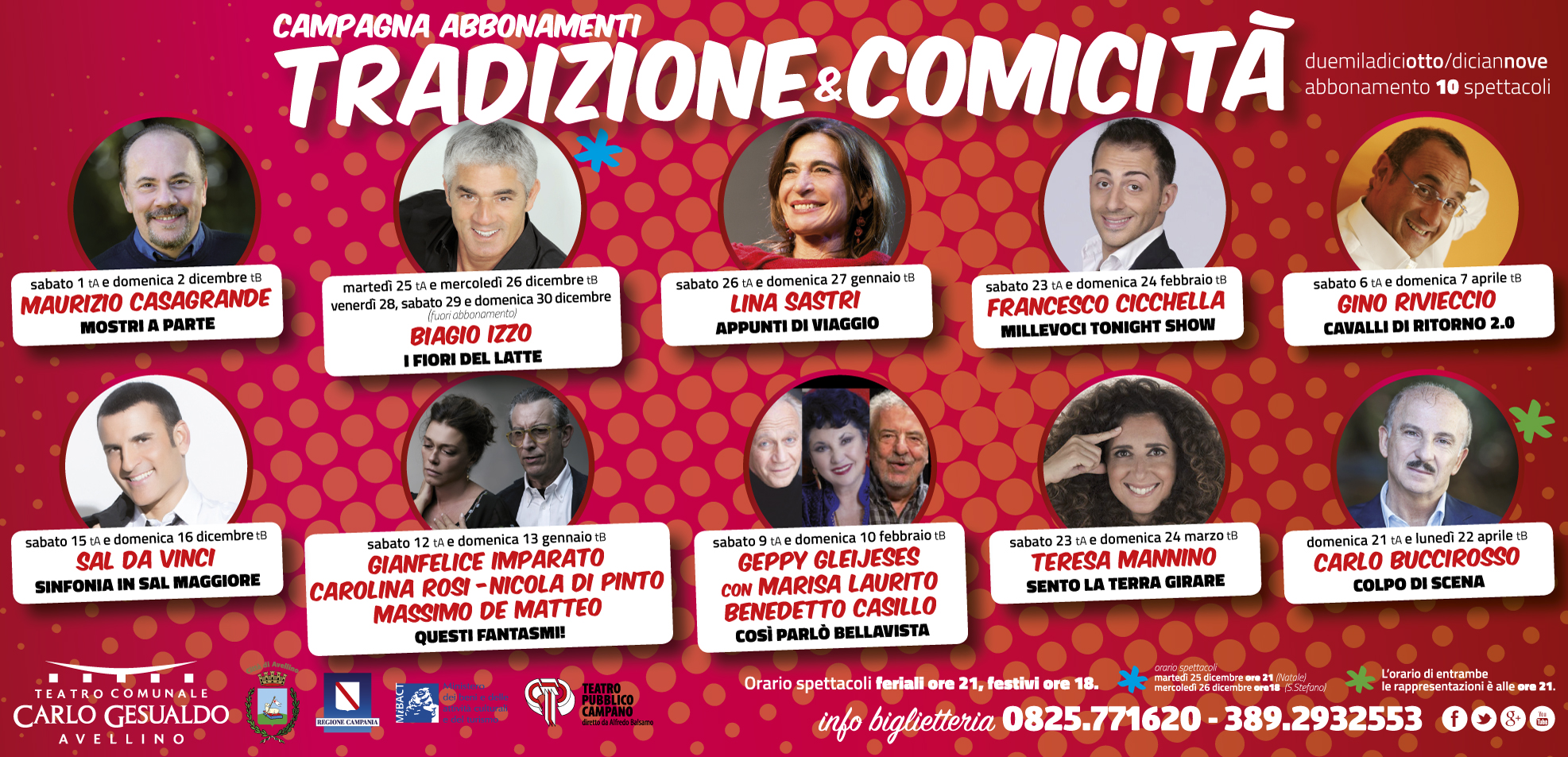 Avellino| Tradizione e comicità, biglietti in vendita. Il primo dicembre c’è Casagrande