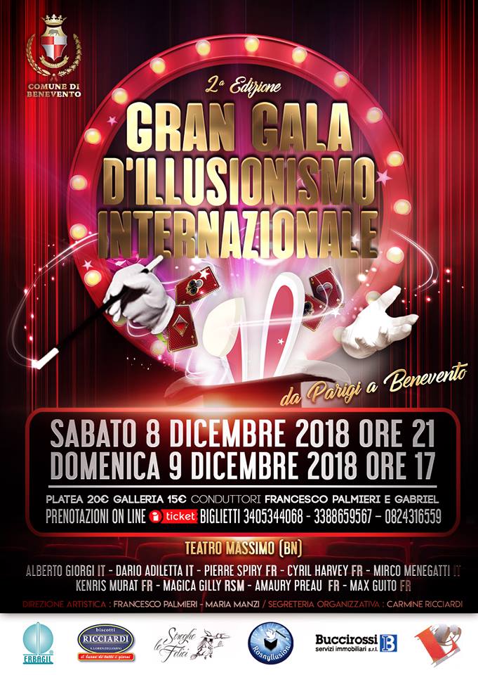 Benevento| Si presenta il Gran Galà d’Illusionismo Internazionale