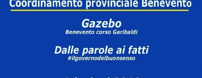 A Benevento il gazebo di Salvini “Dalle parole ai fatti”