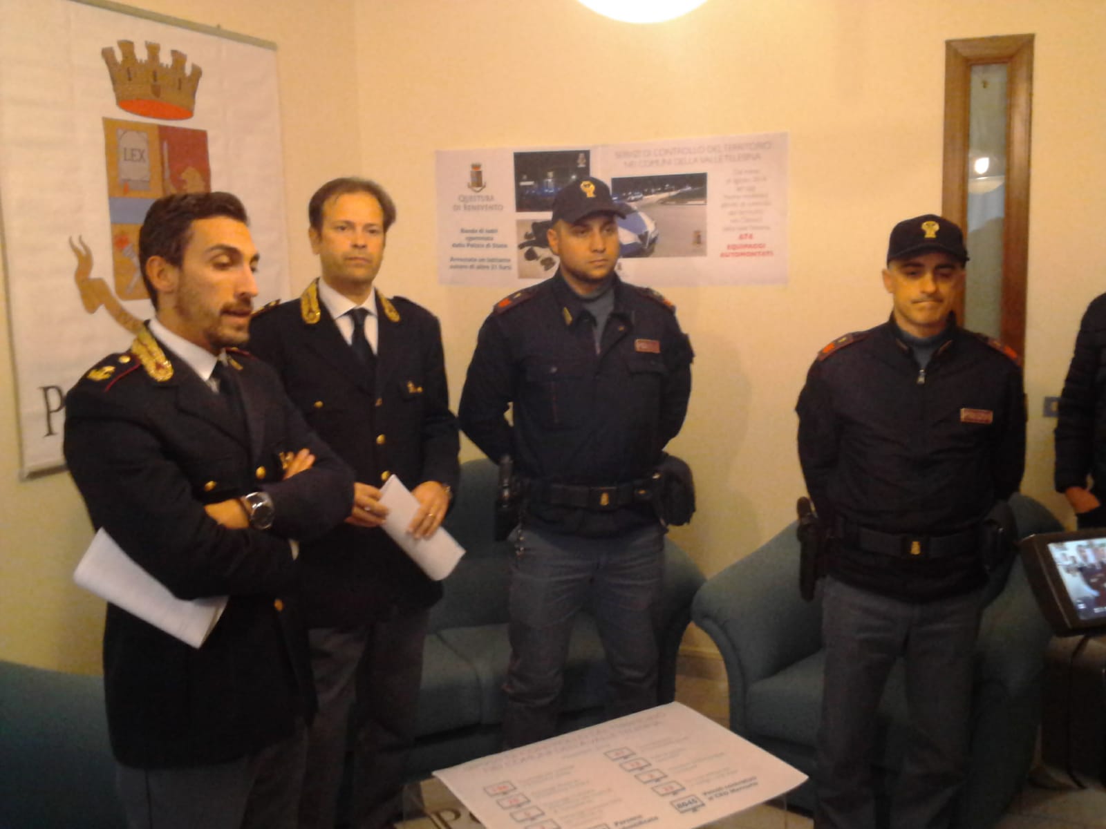 Arresti a Telese Terme, sindaco Carofano ringrazia la Polizia