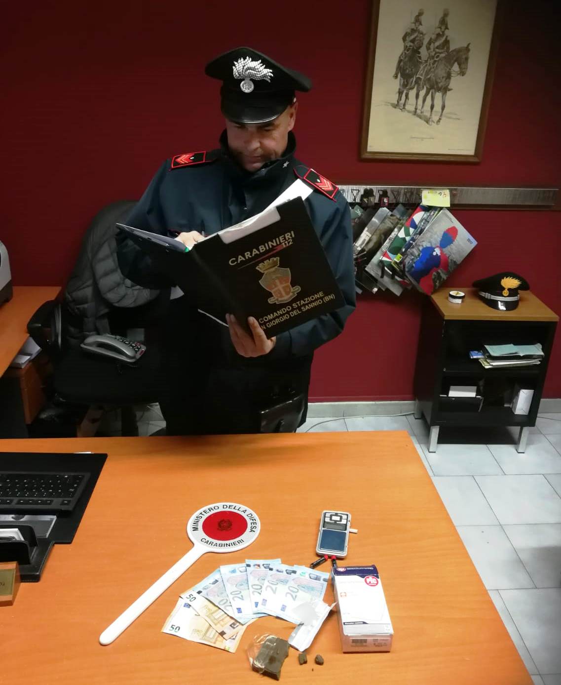 San Giorgio del Sannio| Carabinieri arrestano giovane Pusher.