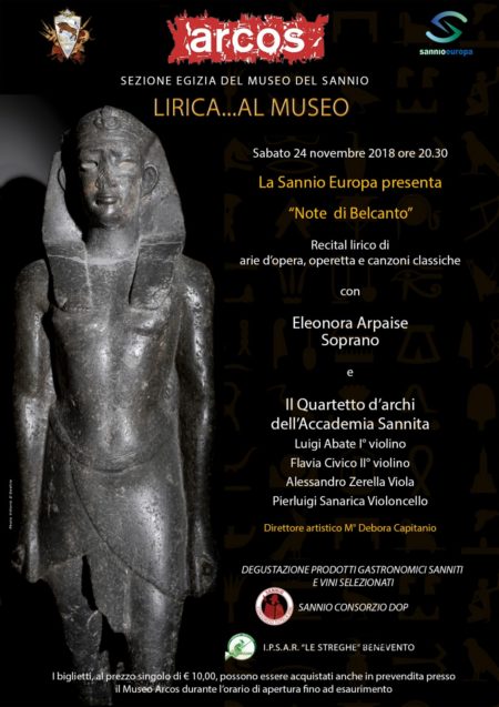 Benevento| Museo egizio, sabato “Lirica….al Museo”